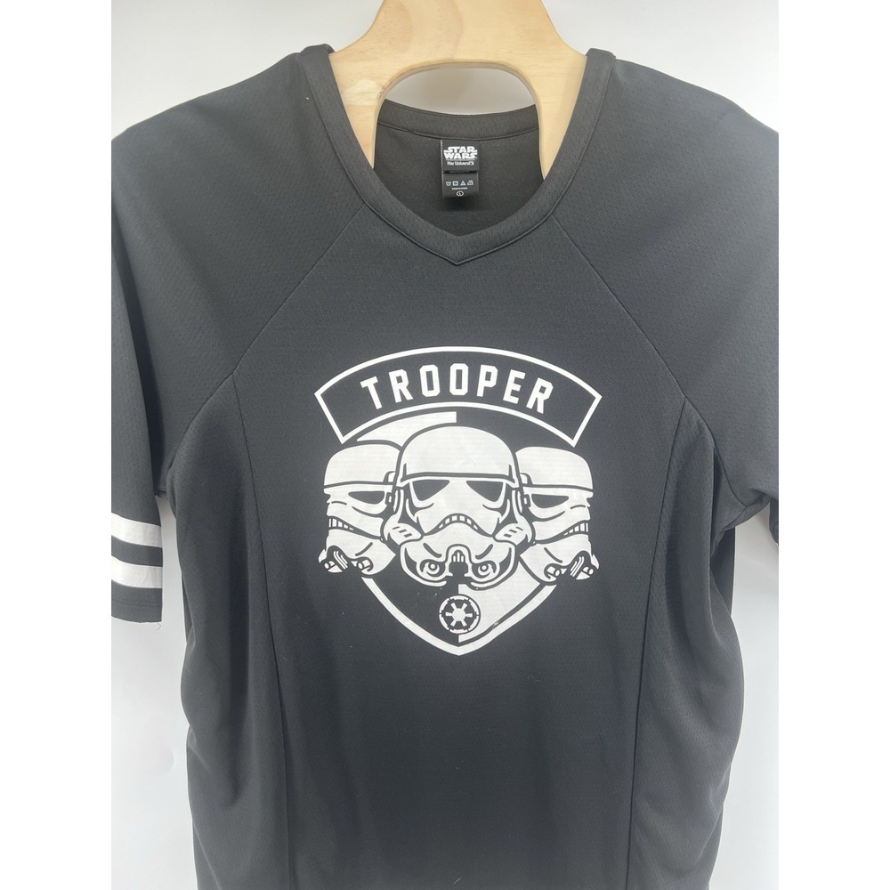 Star Wars Her Universe Stormtrooper Hockey Jersey Tunic Top Large Black White - Picture 2 of 6